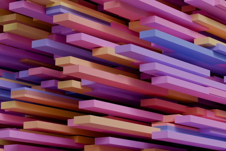 Colorful abstract blocks arranged in rows